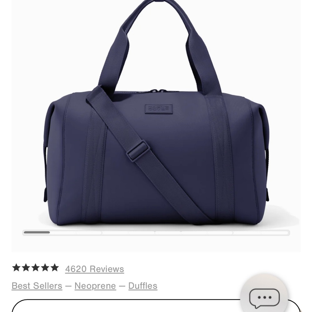 Dagne Dover Landon Carryall Large Neoprene Duffel Bag in Navy